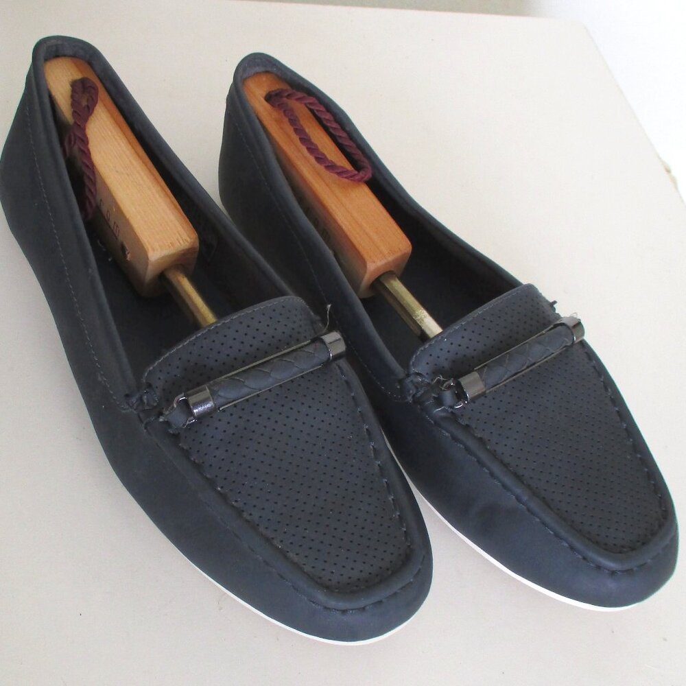 Nautica "Beckington" Womens Slate Gray Flat Moccasin Loafer Shoe - Size 8M
